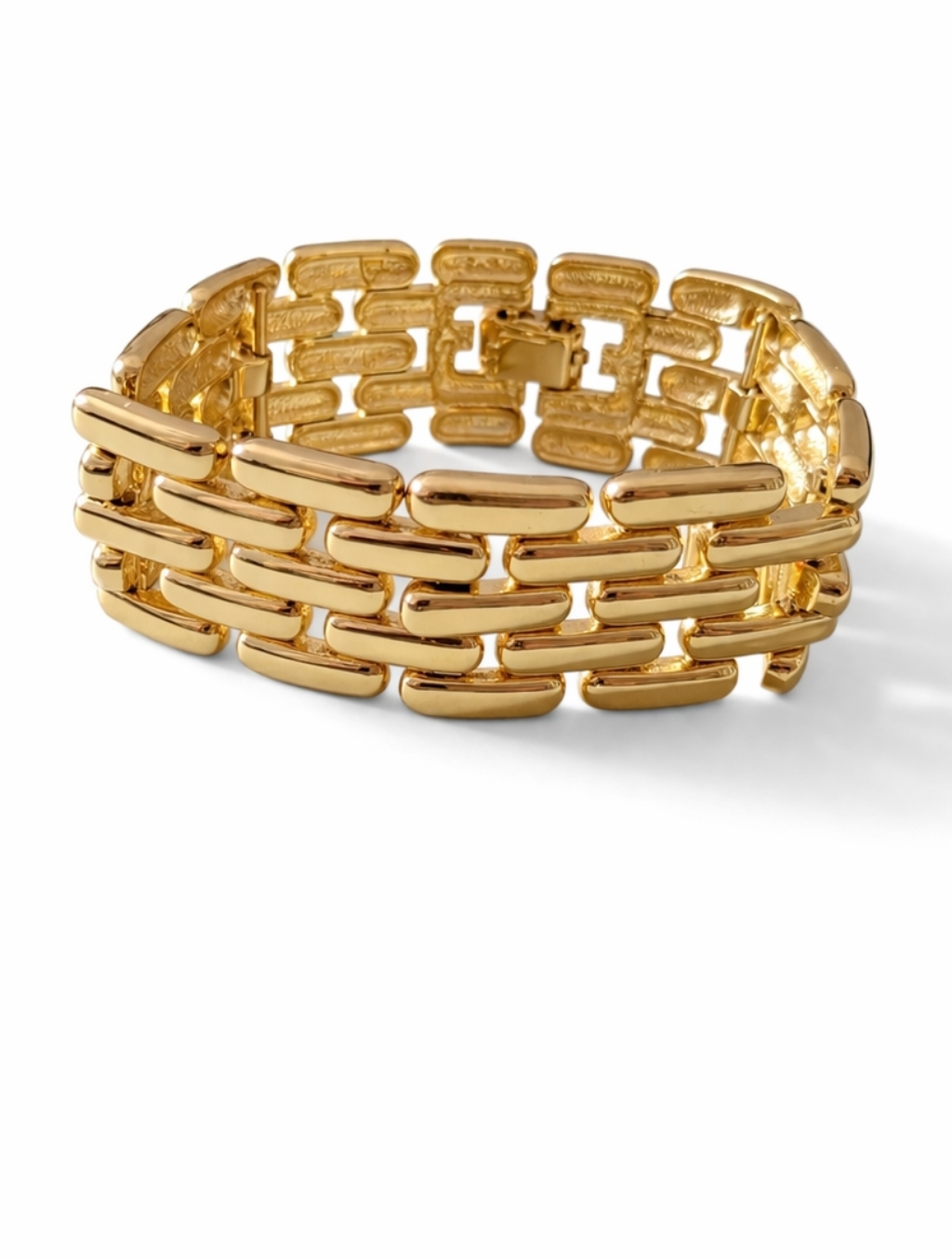 Vintage Givenchy Gold Tone Chunky Bracelet Statement Designer